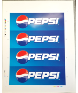 Pepsi Ball Logo Art Work Quad Stacked 2000s Preproduction Advertising Large - £14.80 GBP
