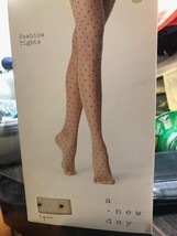 Fashion Tights - A New Day Women&#39;s Full Toe Nude Black POLKA DOT Sz L / ... - £5.41 GBP