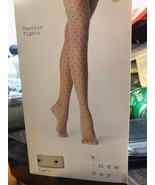 Fashion Tights - A New Day Women&#39;s Full Toe Nude Black POLKA DOT Sz L / ... - $9.30 CAD