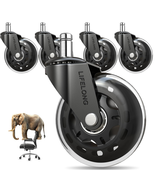 Original Office Chair Wheels (As Seen on CNN) Replacement Rubber Chair C... - $732.25 MXN