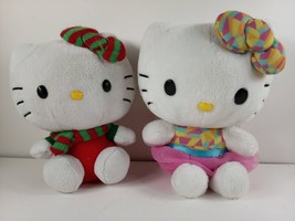 Lot of 2 Hello Kitty Plush Toys: Ty 2012 Christmas, Sanrio 2015 Ballerina - £9.12 GBP
