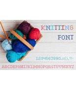 Knitting Font | Fashion Font | Fashion Font | Clothes Font | Color Font  | TTF - $10.00