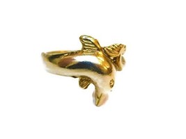 14k Solid Yellow Gold Dolphin Ring!! - £277.00 GBP
