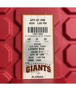 San Francisco Giants Vs Florida Marlins MLB Ticket Stub Bonds 3 RBIs Vtg... - $256.84 MXN