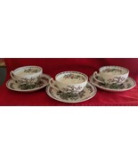 Vintage Alfred 3 Meakin Indian Tree Tea Coffee Flat Cup &amp; Saucer England - €25,69 EUR