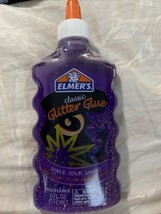 Elmer&#39;s Glitter Glue 6 Oz Bottle Washable Perfect For Making Slime Purple - £10.85 GBP