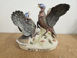 Large Austin Nichols Wild Turkey 1983 Fighting Turkeys Decanter #3-EMPTY - $39.55