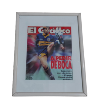 cover magazine Grafico  Maradona Boca jrs framed poster - £30.07 GBP