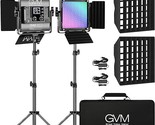 Gvm 850D Rgb Led Video Lights With 2 Softboxes Stand, 360  Full Color Vi... - £434.26 GBP