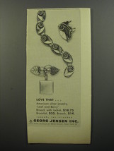 1956 Georg Jensen Jewelry Ad - Love that - $18.49