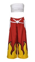 ZYHCOS Women&#39;s White Bra Red Flame Loose Pants Cosplay Costume (Custom M... - £32.57 GBP