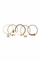 Alex and Ani Snowflake Expandable Bangle Bracelet Set Gold NEW $200 - £69.47 GBP