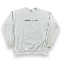 Distressed Taylor’s Version White Crewneck Pullover Sweatshirt Comfort C... - £17.73 GBP