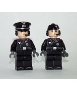 Minifigure Custom Toy Panzer Driver and Officer German WW2 set - $11.70