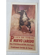 Bullfighting Advertisement Flyer – 4.5&quot; x 9&quot; - Plaza de Nuevo Laredo #22 - €11,28 EUR