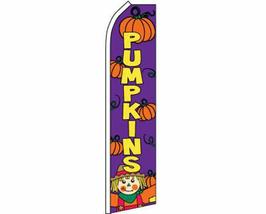 K&#39;s Novelties Pumpkins Purple Swooper Super Feather Advertising Flag - £18.59 GBP