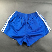 Adidas Trefoil Youth M (24-26) Blue Running Shorts Thick White Stripes U... - $37.40