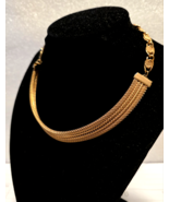 VINTAGE ~  Caroline Emmons Gold Tone Choker Necklace - $27.10 CAD