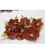 Vintage Handmade Napkin Rings Set of 6 Rust Brown w White Dot Beaded Pol... - $368.72 MXN