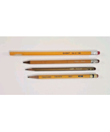 Vintage Yellow Pencils Dixon Mascot Sears Faber Castell Lot of 4 - $10.00