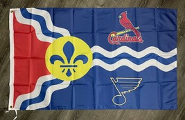 St. Louis Cardinals Blues Flag 3x5 ft Sports Banner - £12.35 GBP