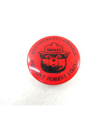 Join Smokey&#39;s Campaign Prevent Forest Fires Bear Red Small Pin Button 1½&quot; - £5.42 GBP