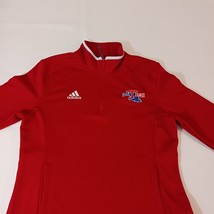 Adidas Climalite LATECH Men's Red 1/4 Zip Pullover Shirt Long Sleeve Size Medium image 9