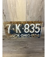 ORIGINAL VINTAGE RUSTIC OHIO 1958 TRUCK LICENSE PLATE # 7-K-835 Great Look - £15.13 GBP