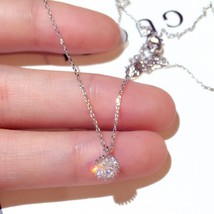 High Quality Delicate Simple Crystal Necklace for Women Charm Cubic Zircon CZ Ti - £10.49 GBP