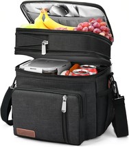 Lunch Box for Men Women Insulated Lunch Bag Expandable Double Cooler Bag Reusabl - £41.64 GBP