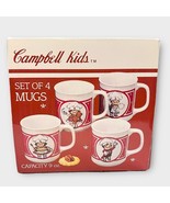 NIB CAMPBELL Kids Vintage 1990 Soup Mugs 9 oz. Set of 4 Retro Kitschy - $39.66 CAD