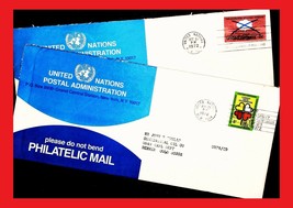 ZAYIX - United Nations / UN covers (2) - slogan cancels - £1.19 GBP