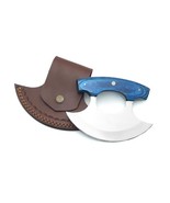 FIFFO BLADE D2 Ulu Knife Pizza Cutter Rocker Knife Mezzaluna Knife with ... - $109.79