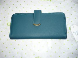 Time And Tru Ladies Alexandra Slim Wallet Gem Slate 12 Credit Cards &amp; I.... - $13.54