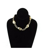 ANNE KLEIN AK Gold Tone Leaf Chain Necklace Signed EUC - $384.71 MXN
