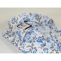 Men's Shirt By CASILA Turkey Cotton Blend Long Sleeves 501680-01 Blue Floral image 2