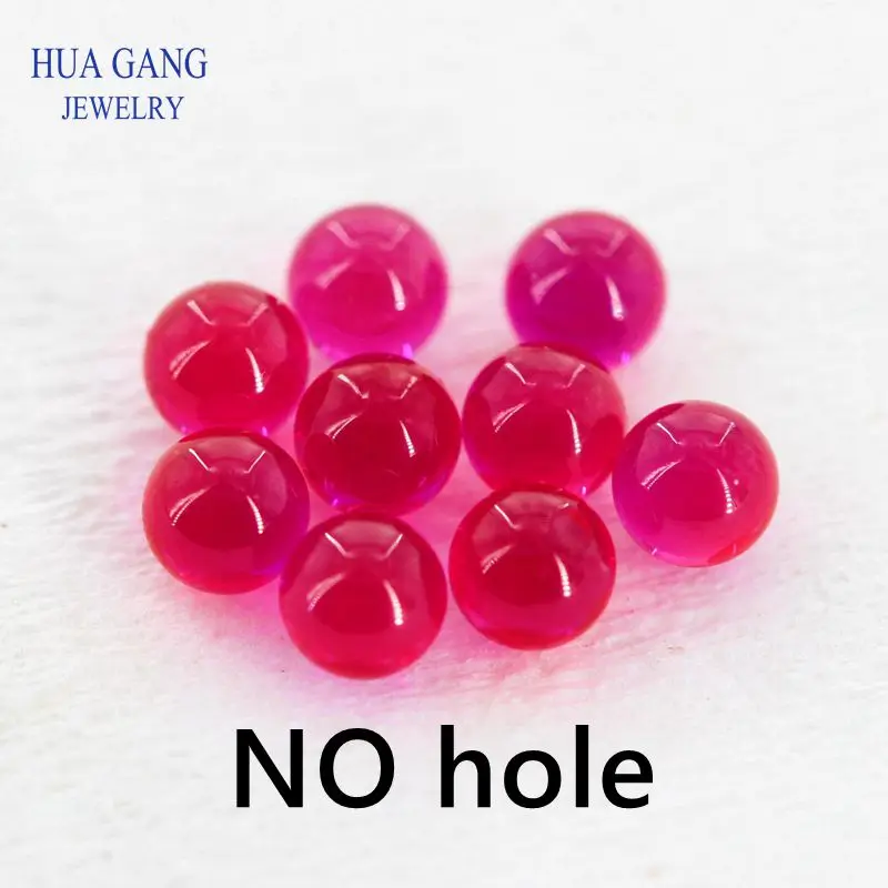 5 Red Ruby Stone Round Squar Spherical Reuleaux triangl -6x6mm-50pcs ball - $111.02