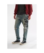 New Urban Outfitters Ed Hardy Graphic Slim Taper Jeans $175 SIZE 32 - $108.32 CAD