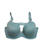 Victoria&#39;s Secret Body Size 34D  Green Blue Lace Lined Demi Underwire Pa... - £7.89 GBP