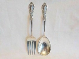 2 pc Vintage Wm Rogers GRAND ELEGANCE Casserole Spoon and Meat Fork Silv... - £9.08 GBP