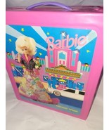 Vintage Mattel Barbie Pink Vinyl 1989  Fashion Trunk With 24 Hangers  - £19.40 GBP