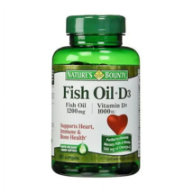 Nature&#39;s Bounty Fish Oil 1200mg + Vitamin D3 1000 IU, 90 Softgels - £22.05 GBP