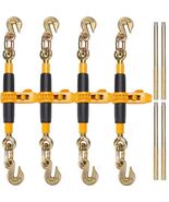  Ratchet Chain Binder, 5/16"-3/8" Heavy Duty Load Binders, with G80 Hooks 7,100  - $142.99