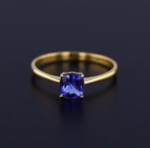 14K Gold 2.90 Carat Oval Shape Blue Sapphire Gemstone Ring Wedding Promise Ring - £719.27 GBP
