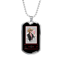 Musician Necklace Cowgirl Necklace Stainless Steel or 18k Gold Dog Tag 24&quot; Chai - £37.53 GBP+