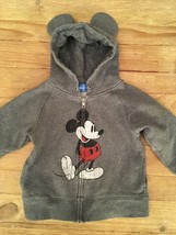 Disney TOKYO Gray Mickey Mouse Hoodie With Ears Zip Up Size 110 (youth 4... - £22.75 GBP