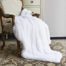 White Regal Comfort Oversized Throw Sherpa Ultra Plush Soft Blanket 50 x 60 - £25.98 GBP