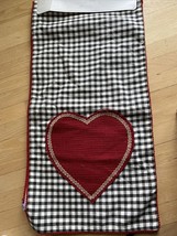 Nicole Miller Buffalo Plaid Heart Valentine’s Day Table Runner 16x72” Farmhouse - £24.59 GBP