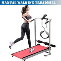 Manual Walking Treadmill with LCD Display, 4-in-1 Mechanical Treadmil Fo... - $4,159.81 MXN