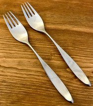 Lauffer Towle Design 2 Stainless 18/8 Mid Century Set of 2 Dinner Forks ... - $84.14